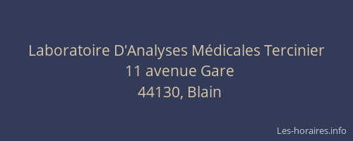Laboratoire D'Analyses Médicales Tercinier
