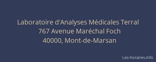 Laboratoire d'Analyses Médicales Terral