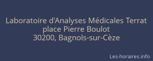Laboratoire d'Analyses Médicales Terrat