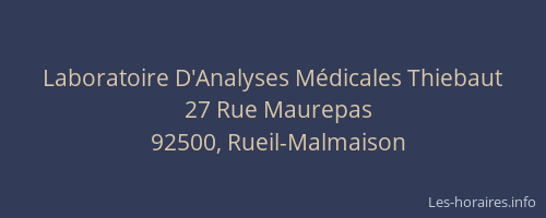 Laboratoire D'Analyses Médicales Thiebaut