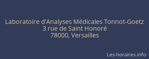 Laboratoire d'Analyses Médicales Tonnot-Goetz