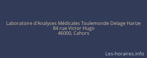 Laboratoire d'Analyses Médicales Toulemonde Delage Harize