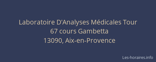 Laboratoire D'Analyses Médicales Tour