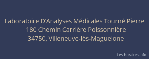 Laboratoire D'Analyses Médicales Tourné Pierre