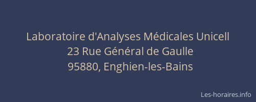 Laboratoire d'Analyses Médicales Unicell