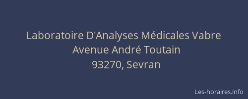 Laboratoire D'Analyses Médicales Vabre