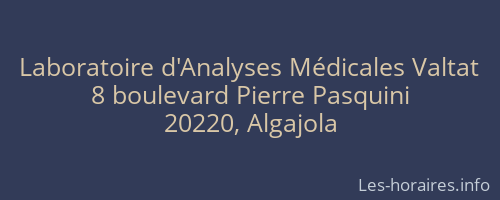 Laboratoire d'Analyses Médicales Valtat