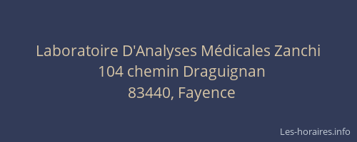 Laboratoire D'Analyses Médicales Zanchi