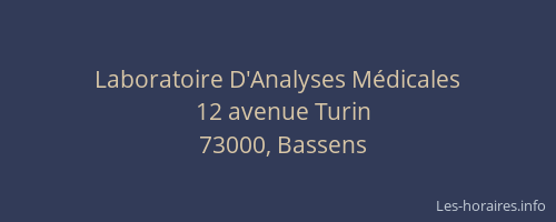 Laboratoire D'Analyses Médicales