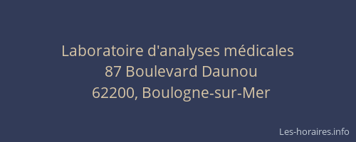 Laboratoire d'analyses médicales