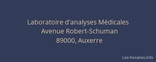 Laboratoire d'analyses Médicales