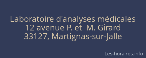 Laboratoire d'analyses médicales