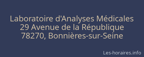 Laboratoire d'Analyses Médicales