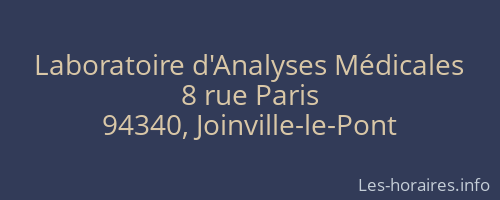 Laboratoire d'Analyses Médicales