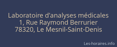 Laboratoire d'analyses médicales