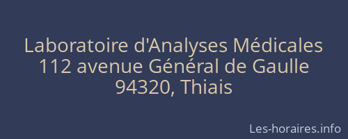 Laboratoire d'Analyses Médicales