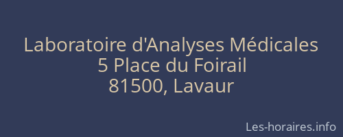 Laboratoire d'Analyses Médicales