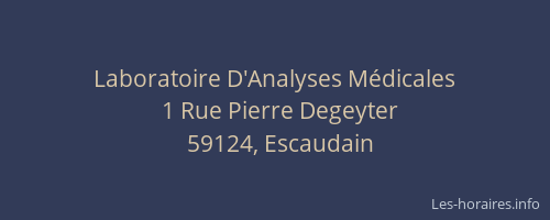Laboratoire D'Analyses Médicales