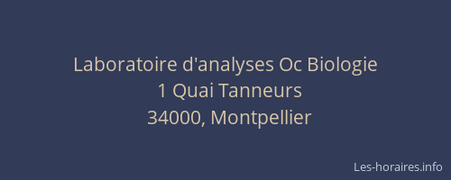 Laboratoire d'analyses Oc Biologie