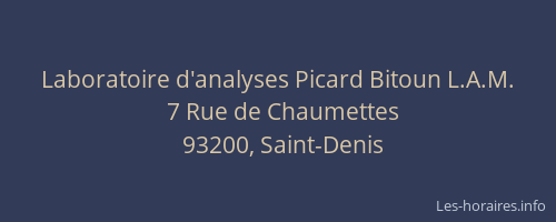 Laboratoire d'analyses Picard Bitoun L.A.M.