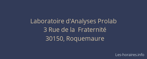 Laboratoire d'Analyses Prolab
