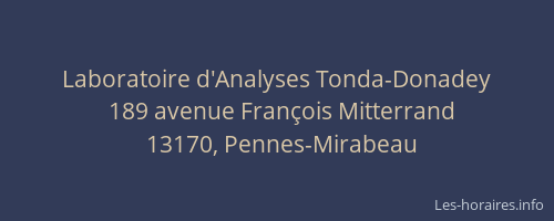 Laboratoire d'Analyses Tonda-Donadey