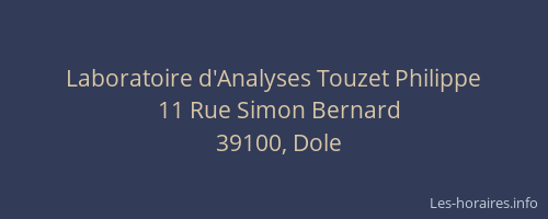 Laboratoire d'Analyses Touzet Philippe