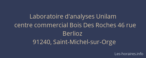 Laboratoire d'analyses Unilam