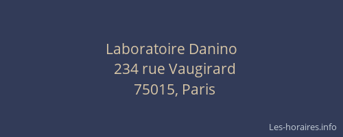 Laboratoire Danino