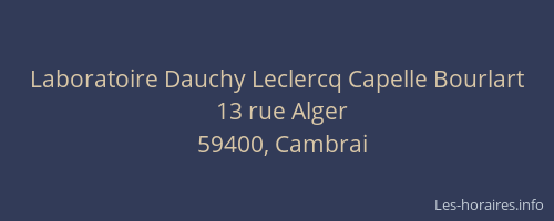 Laboratoire Dauchy Leclercq Capelle Bourlart