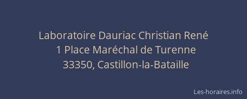 Laboratoire Dauriac Christian Ren&eacute;