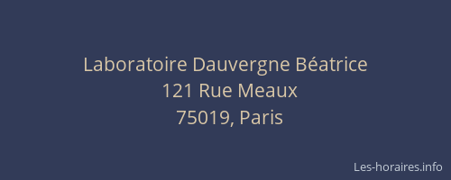 Laboratoire Dauvergne Béatrice