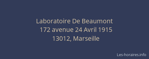 Laboratoire De Beaumont