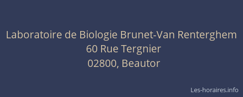 Laboratoire de Biologie Brunet-Van Renterghem