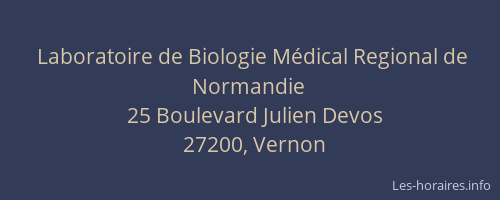 Laboratoire de Biologie Médical Regional de Normandie