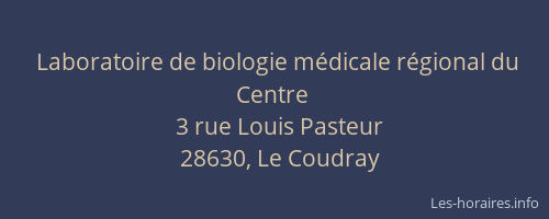Laboratoire de biologie médicale régional du Centre