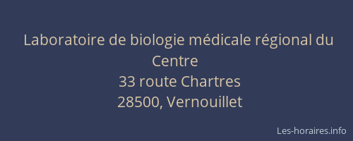 Laboratoire de biologie m&eacute;dicale r&eacute;gional du Centre