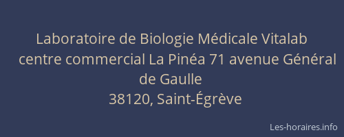 Laboratoire de Biologie M&eacute;dicale Vitalab
