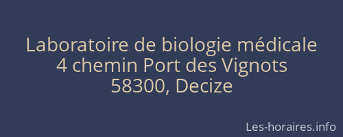 Laboratoire de biologie m&eacute;dicale