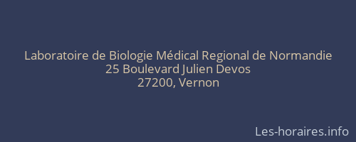 Laboratoire de Biologie Médical Regional de Normandie
