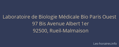 Laboratoire de Biologie Médicale Bio Paris Ouest