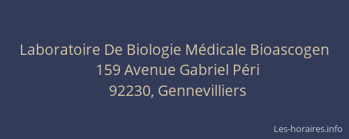 Laboratoire De Biologie Médicale Bioascogen
