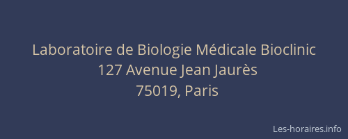 Laboratoire de Biologie Médicale Bioclinic