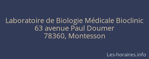 Laboratoire de Biologie Médicale Bioclinic