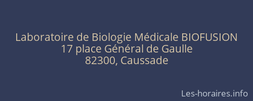 Laboratoire de Biologie Médicale BIOFUSION