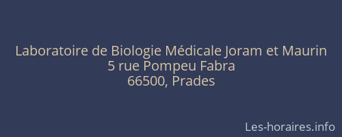 Laboratoire de Biologie Médicale Joram et Maurin