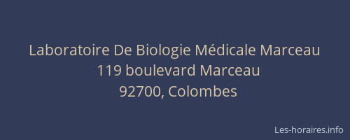 Laboratoire De Biologie Médicale Marceau