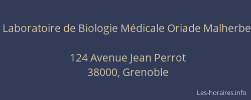 Laboratoire de Biologie Médicale Oriade Malherbe