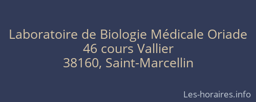 Laboratoire de Biologie Médicale Oriade