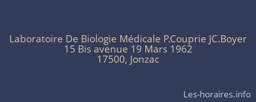 Laboratoire De Biologie Médicale P.Couprie JC.Boyer